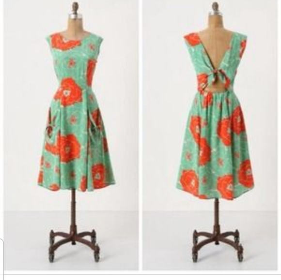 Anthro Rare Silk Backswept Dress by Corey Lynn Calter 6 NWOT - Picture 3 of 11